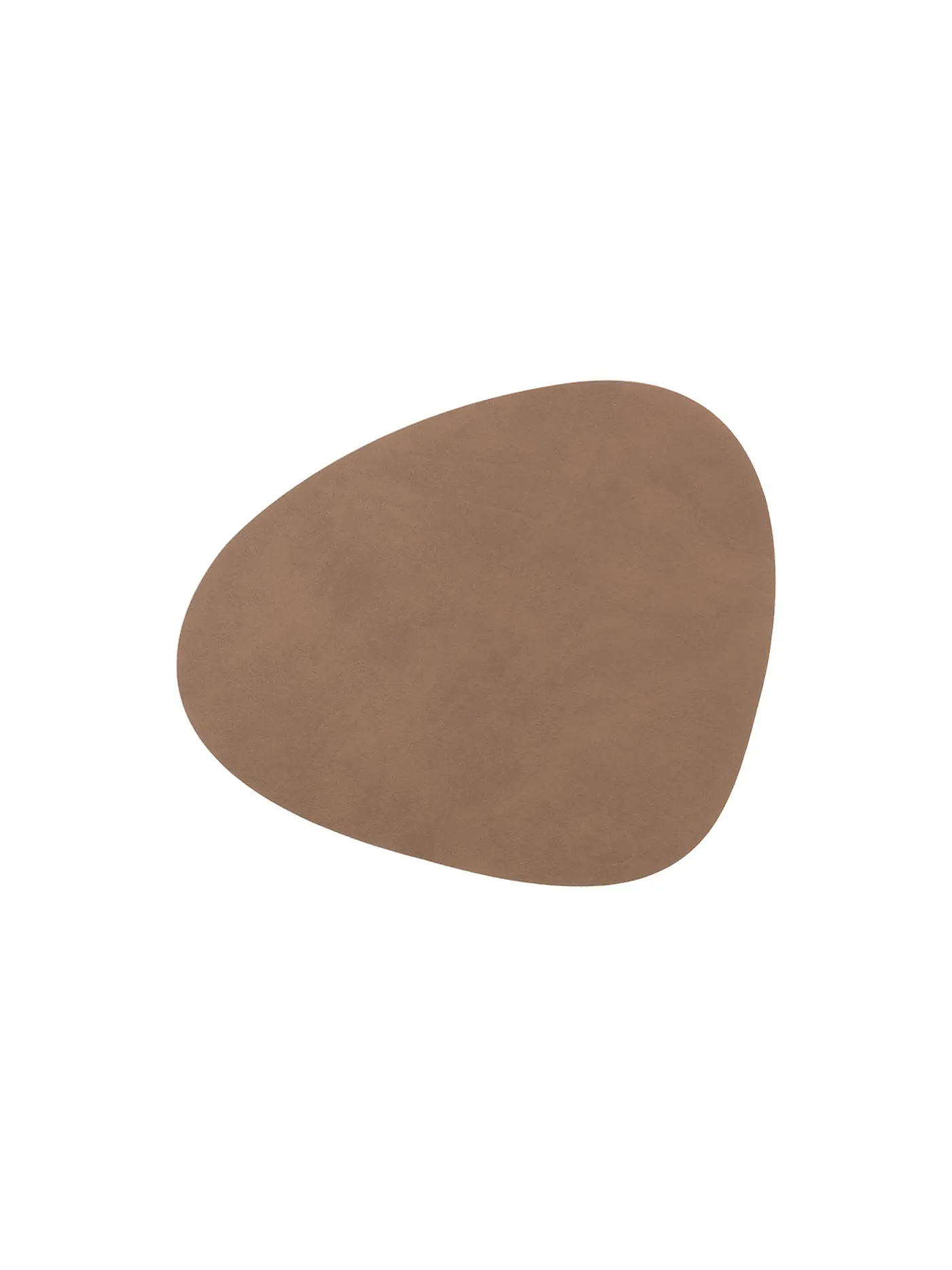 LIND DNA | Leder-Untersetzer oval Nupo 11x13cm Brown | 